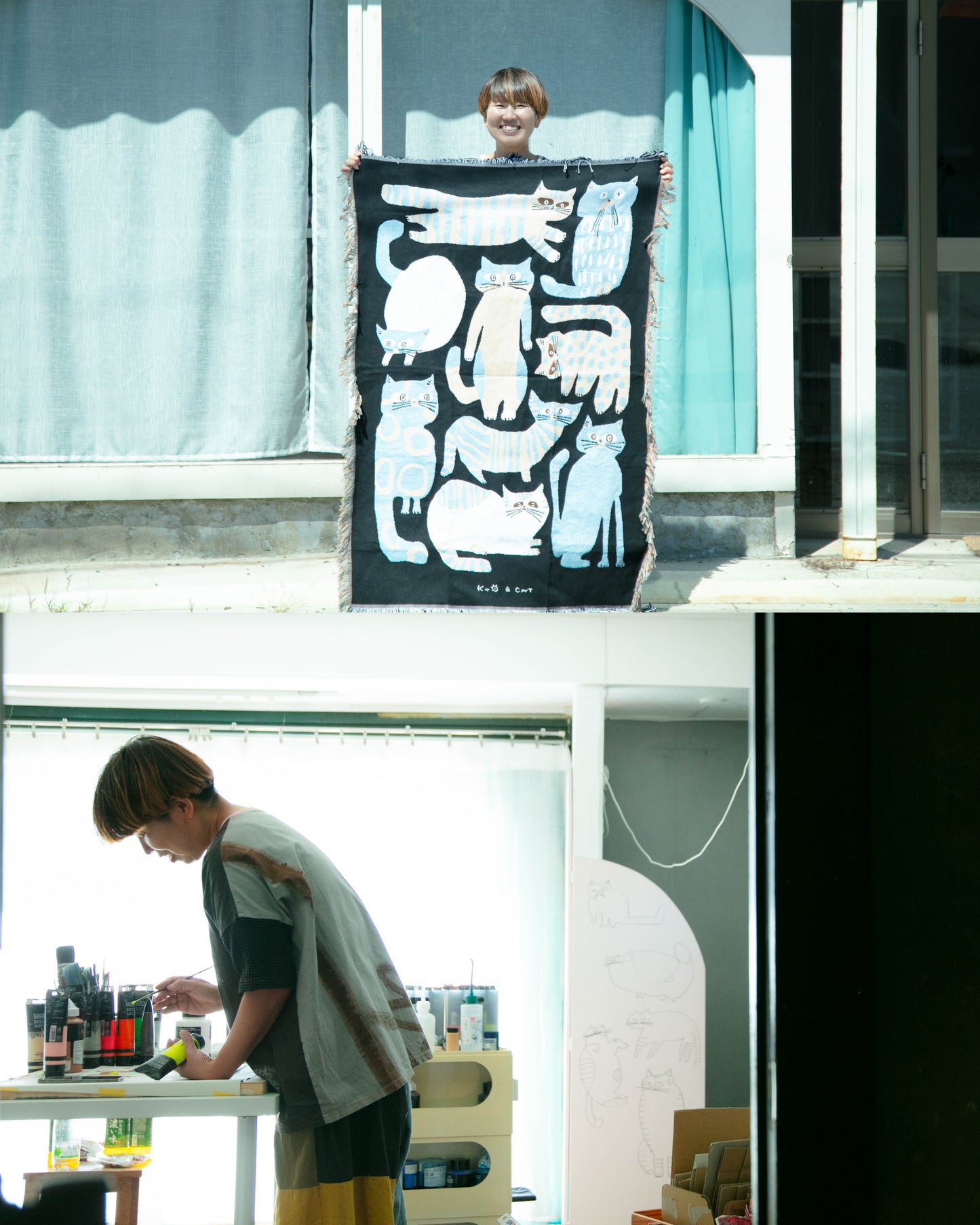 MULTI BLANKET “nekomoyou” / 坪井香保里