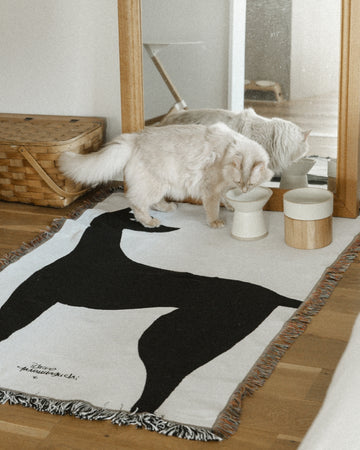 山口一郎 / blanket “kuro neko” | 猫と暮らす部屋に、上質なアートを 